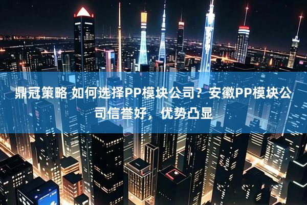 鼎冠策略 如何选择PP模块公司？安徽PP模块公司信誉好，优势凸显
